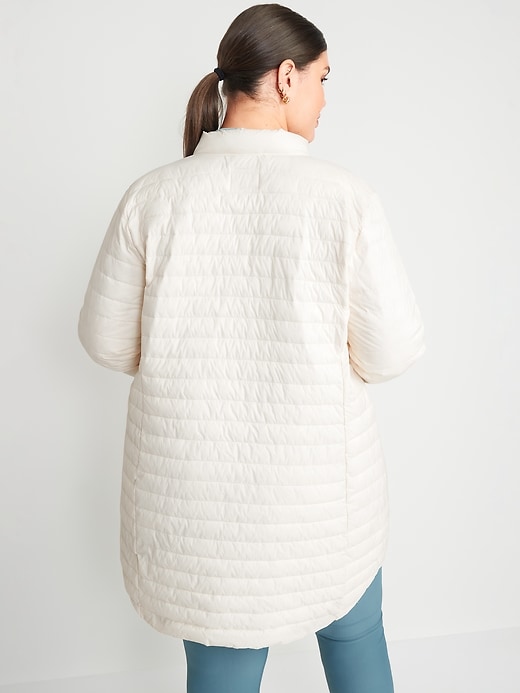 Image number 8 showing, Water-Resistant Quilted Zip-Front Tunic Jacket
