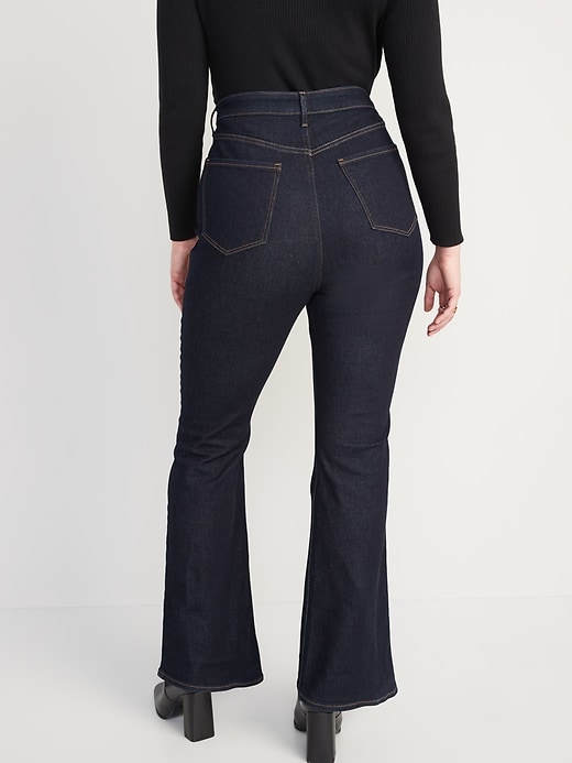 Image number 6 showing, Higher High-Waisted Pintuck Flare Jeans for Women