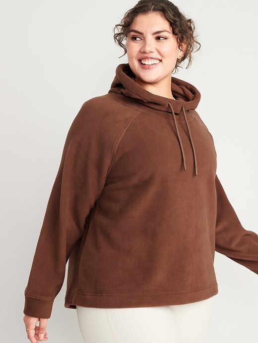 Image number 7 showing, Microfleece Funnel-Neck Pullover Hoodie for Women