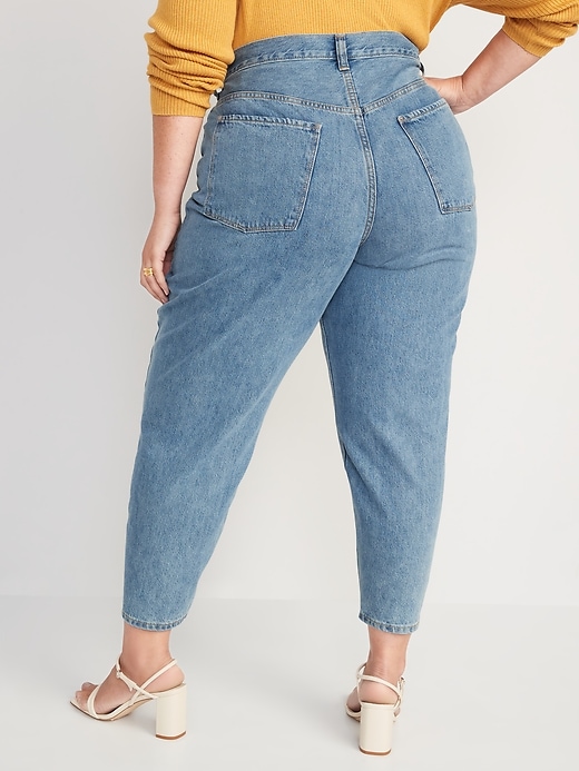 Image number 8 showing, Extra High-Waisted Ripped Non-Stretch Balloon Jeans