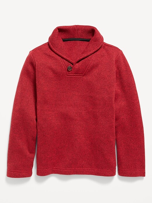 View large product image 2 of 3. Shawl-Collar Sweater-Fleece Pullover for Boys