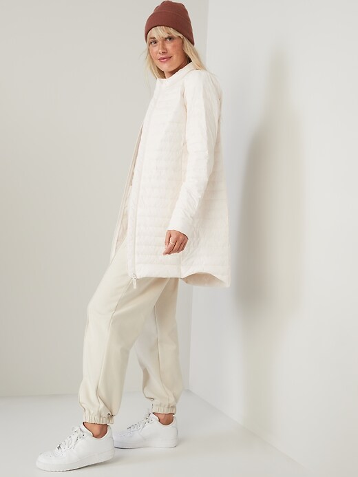 Image number 3 showing, Water-Resistant Quilted Zip-Front Tunic Jacket