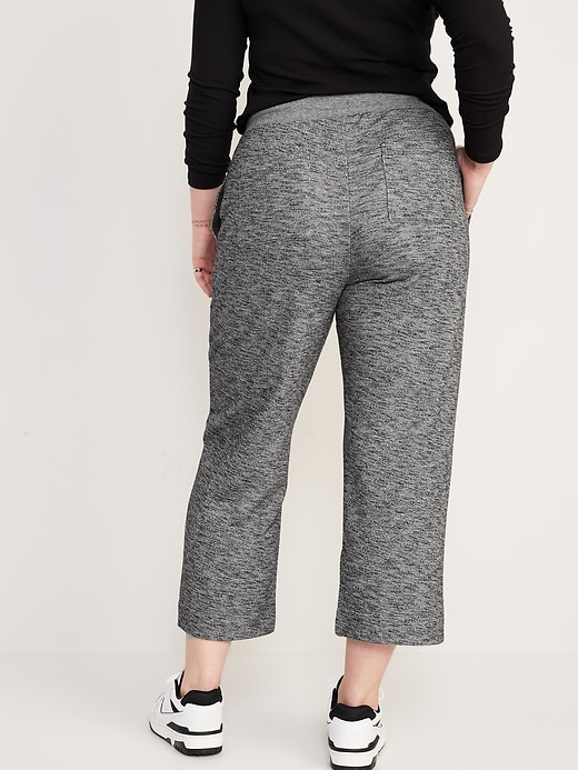 Image number 6 showing, High-Waisted Cropped Straight Sweatpants