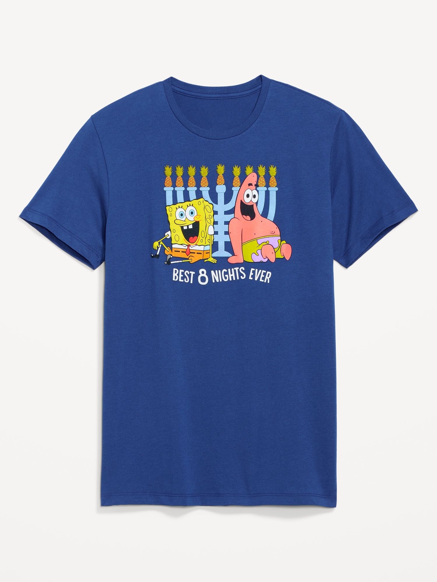 Spongebob Squarepants™ Best 8 Nights Ever Gender Neutral Hanukkah T Shirt For Adults Old Navy 4038