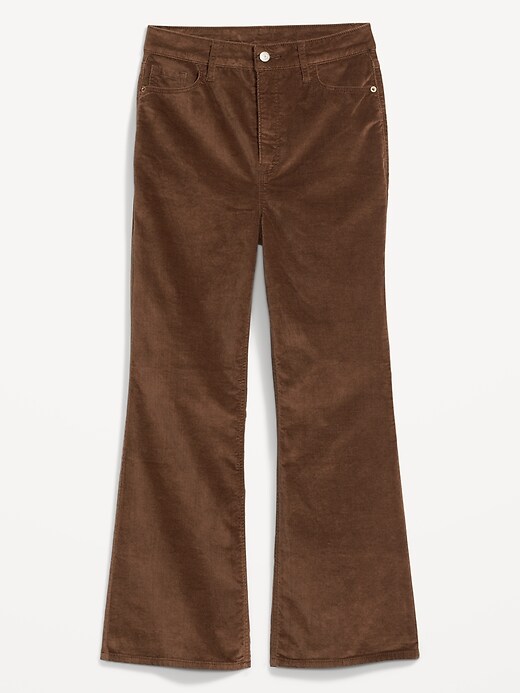 Image number 4 showing, Higher High-Waisted Cropped Velvet Flare Pants for Women