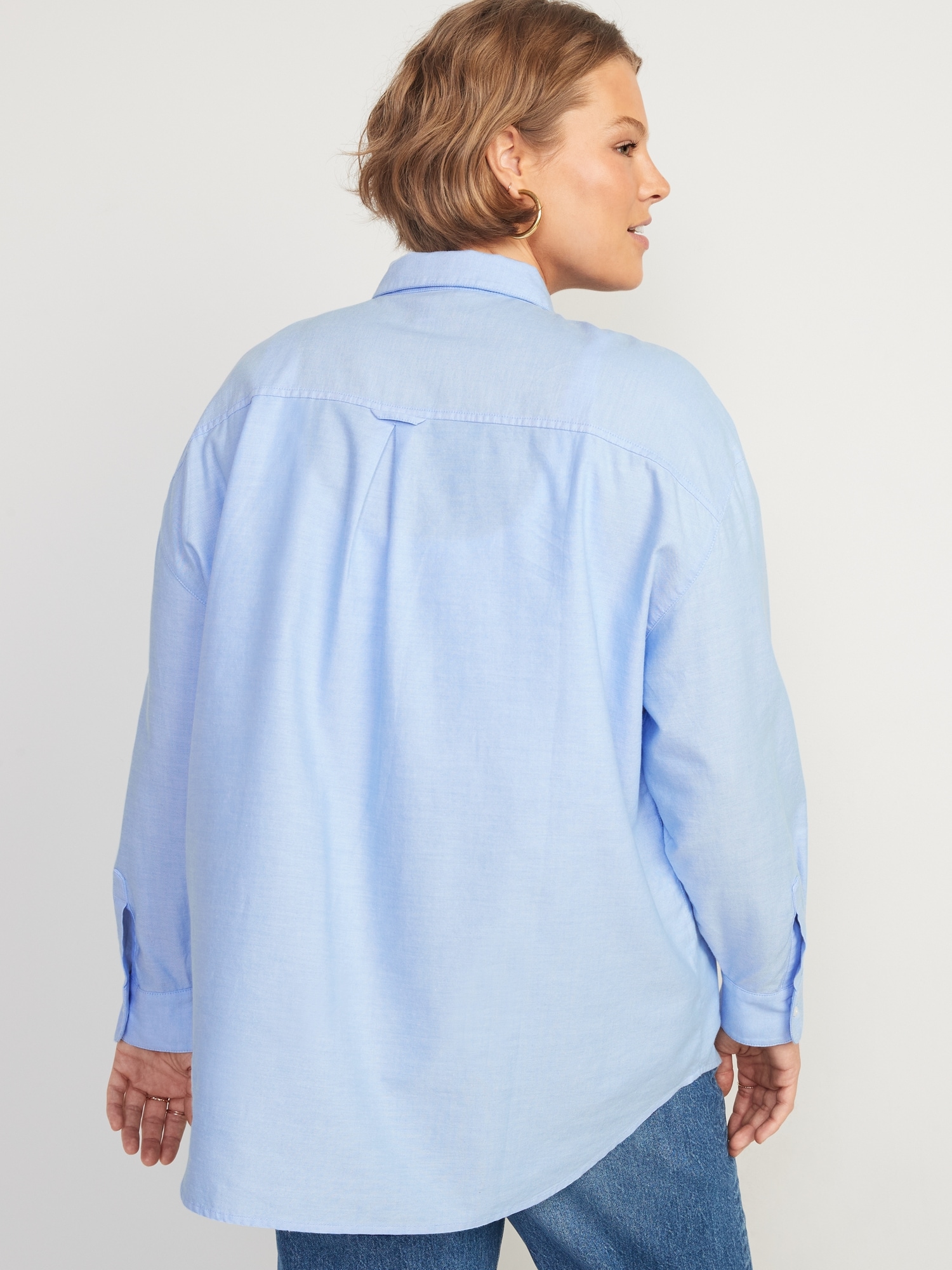 Oversized ButtonDown Boyfriend Shirt for Women Old Navy