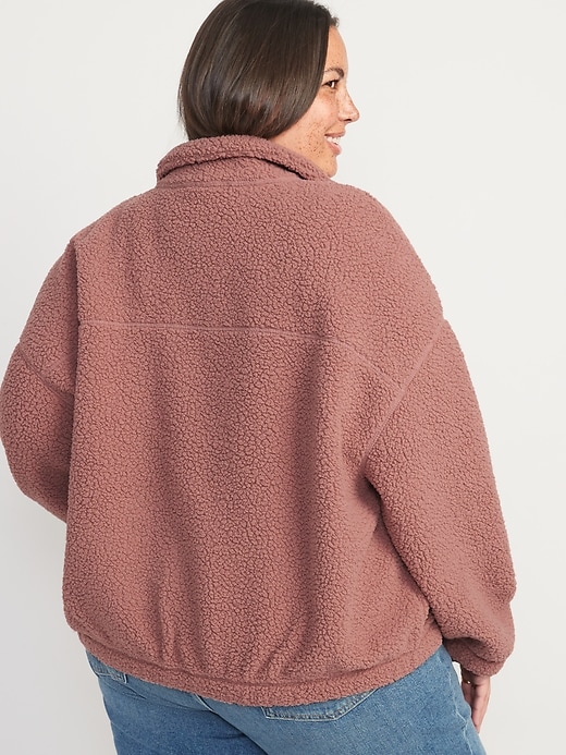 Image number 8 showing, Slouchy Sherpa Zip Jacket