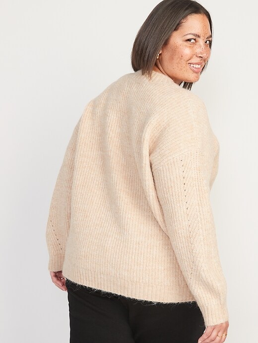 Image number 8 showing, Cozy Shaker-Stitch Cardigan Sweater for Women