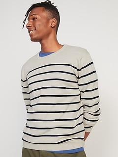 Striped Crew-Neck Sweater for Men