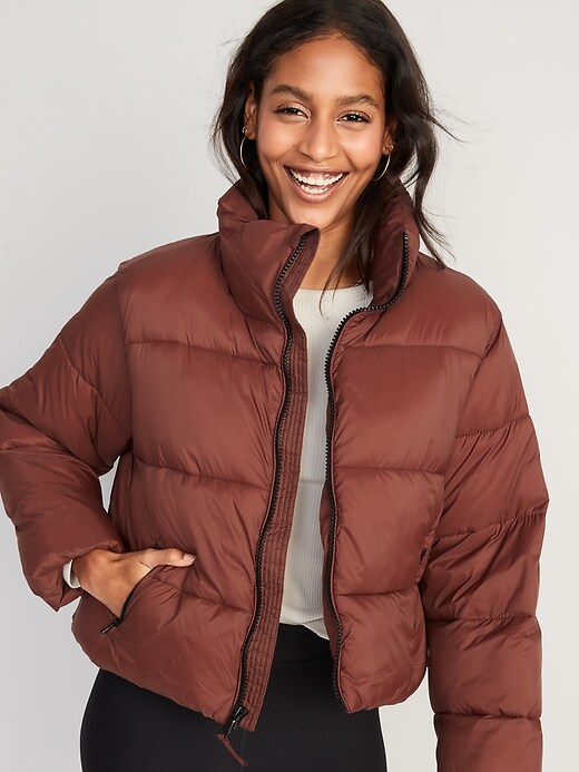 Image number 1 showing, Water-Resistant Frost Free Short Puffer Jacket