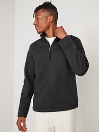 Sweater-Fleece Mock-Neck Quarter-Zip Sweatshirt for Men | Old Navy