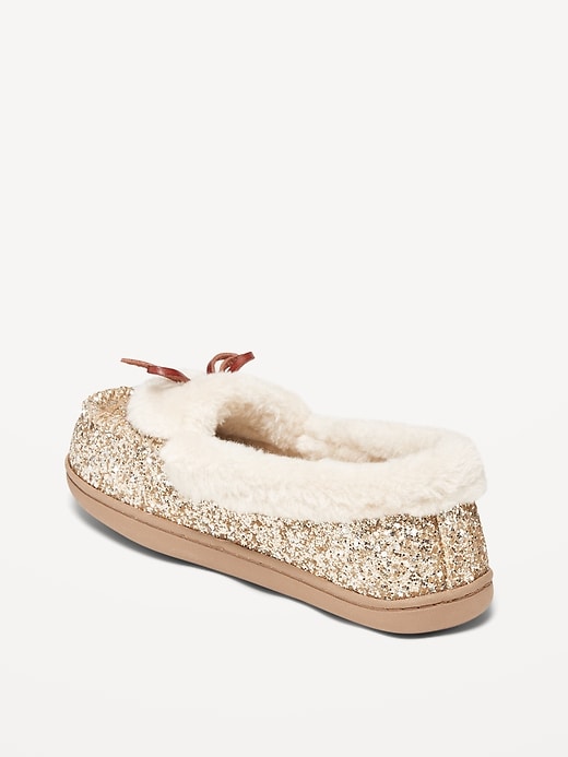 Sequin moccasin slippers on sale