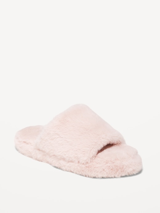 View large product image 1 of 1. Cozy Faux-Fur Slide Slippers for Girls