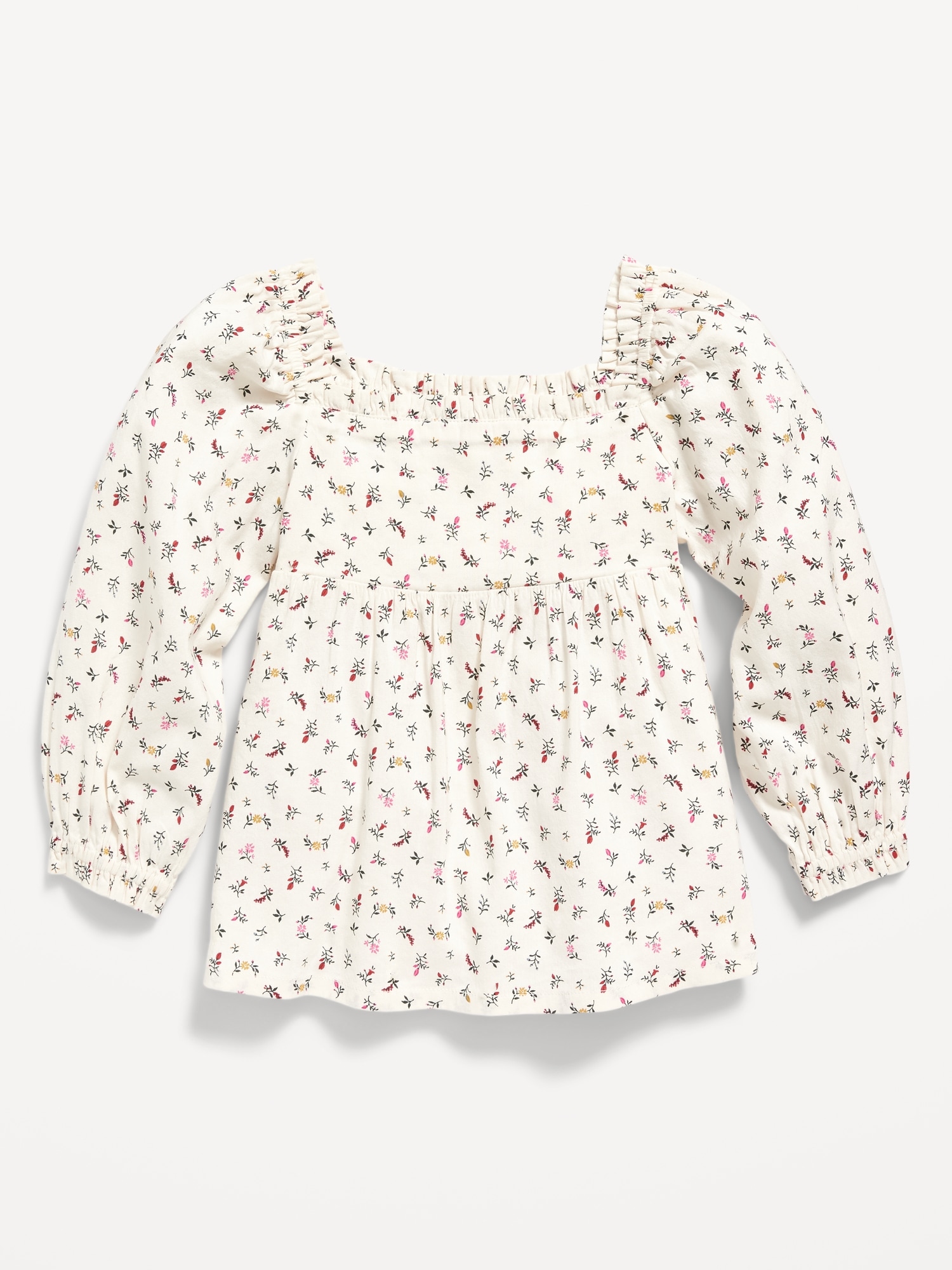 LongSleeve RuffleTrim Floral Top for Toddler Girls Old Navy