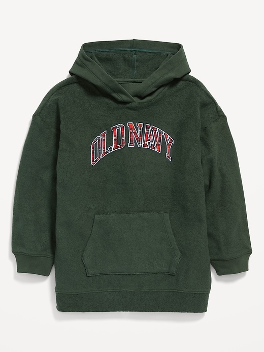 View large product image 1 of 2. Cozy Logo-Graphic Pullover Tunic Hoodie for Girls