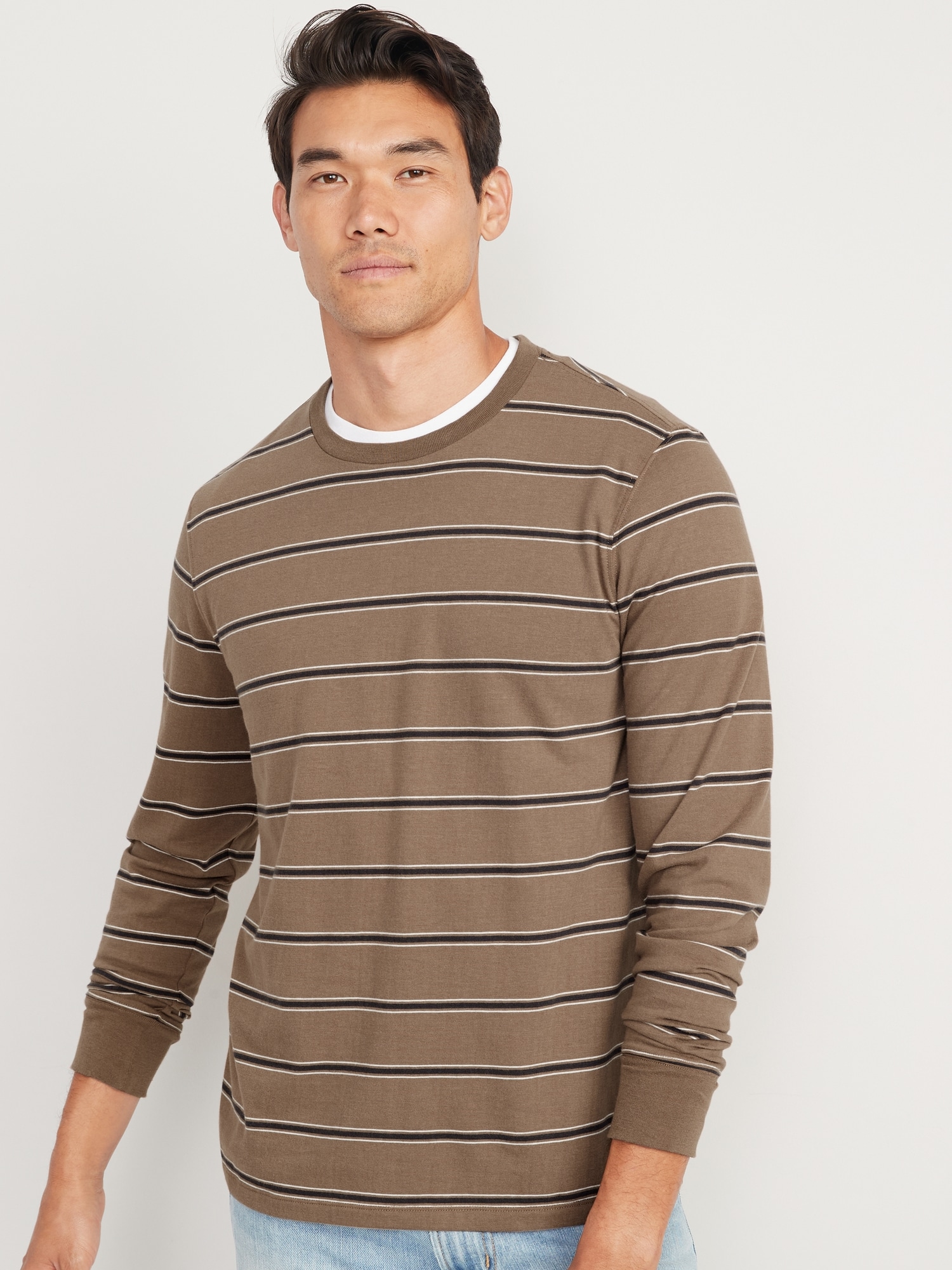 Old Navy Men's Long-Sleeve Striped Rotation T-Shirt - - Size L