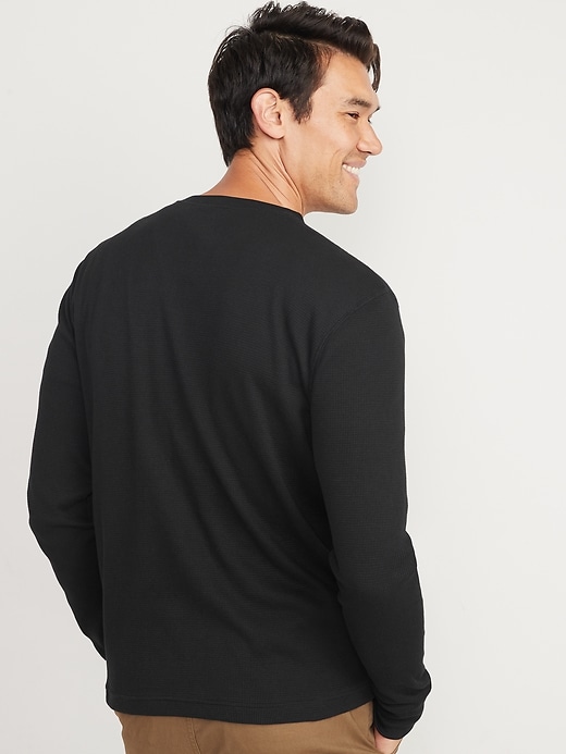 Thermal-Knit Long-Sleeve Henley T-Shirt for Men | Old Navy