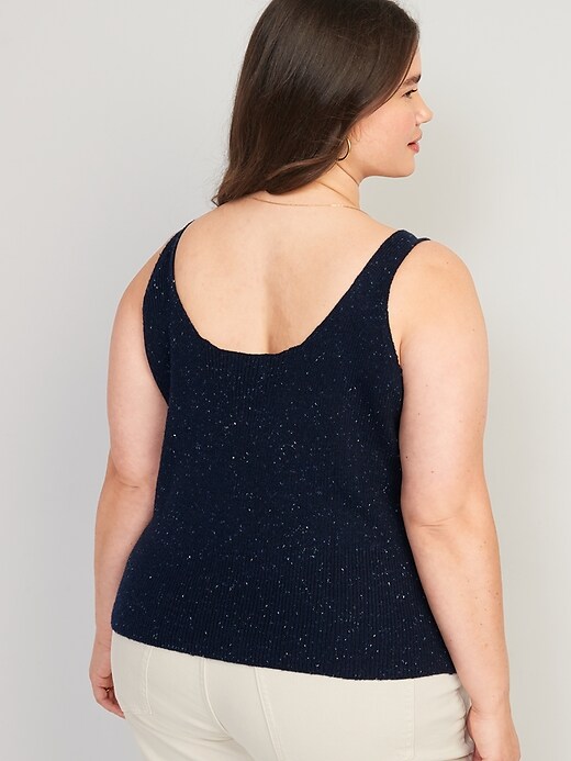 Image number 8 showing, Speckled-Yarn Rib-Knit Tank Top for Women