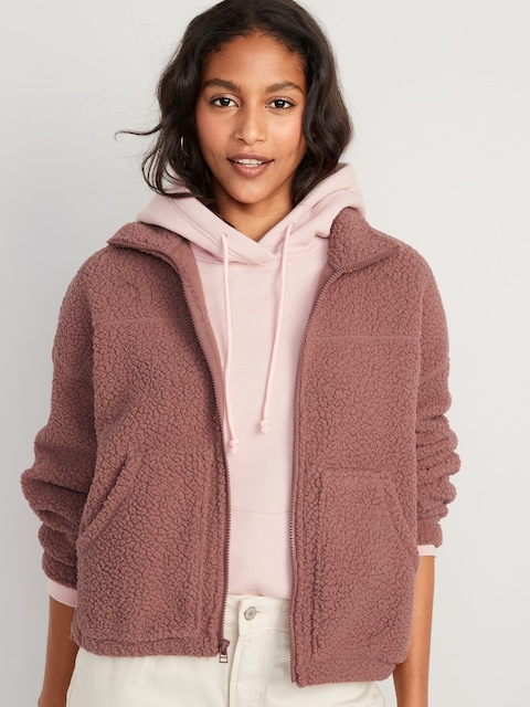Slouchy Sherpa Zip Jacket