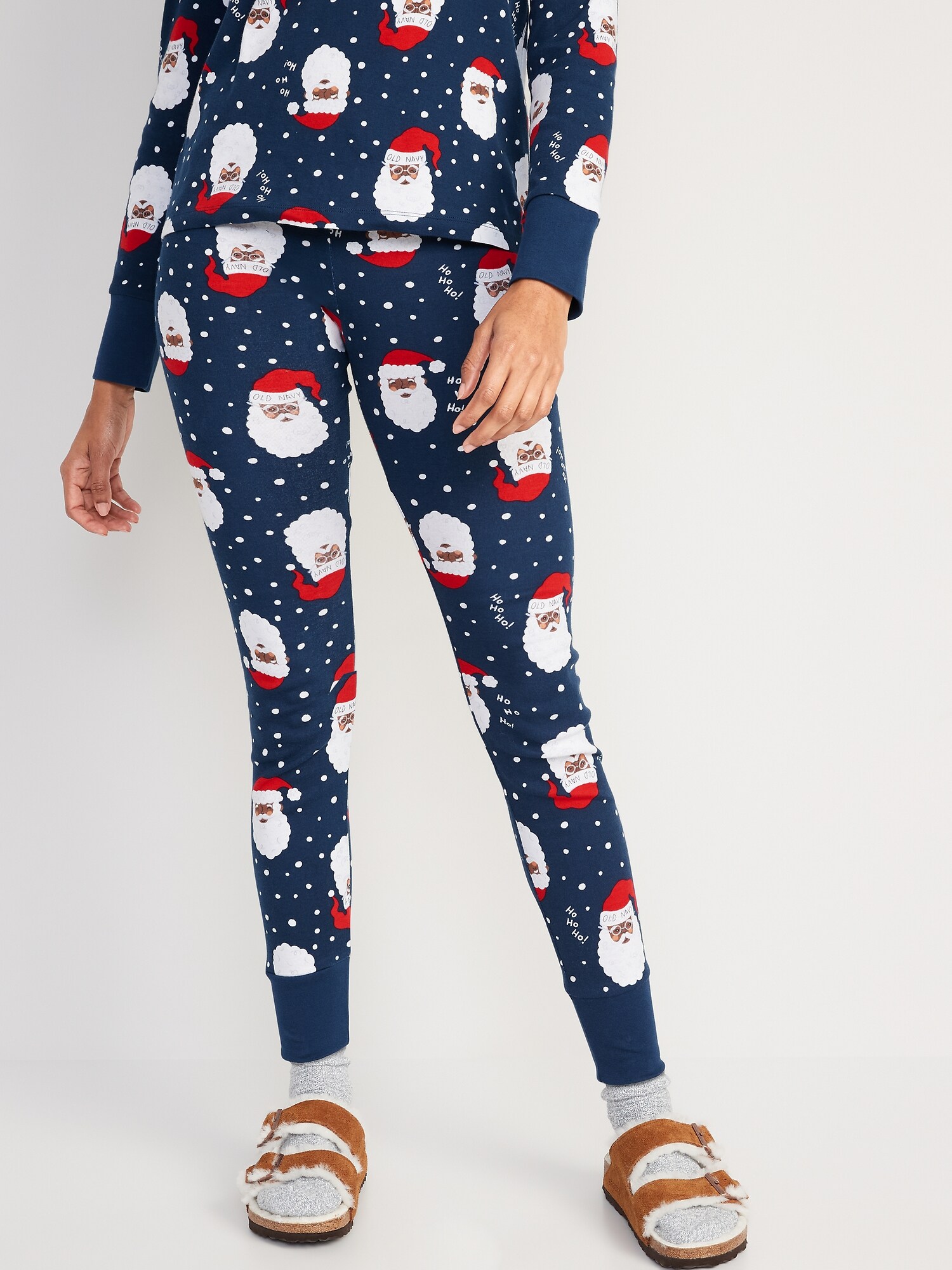 Mid-Rise Matching Printed Pajama Leggings for Women