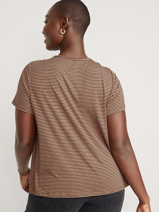 Image number 6 showing, Short-Sleeve Luxe Striped T-Shirt