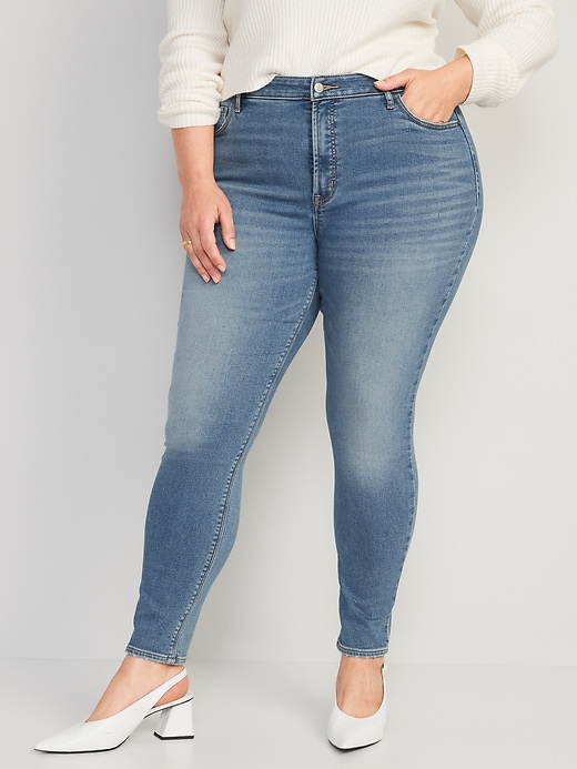 Image number 7 showing, High-Waisted Rockstar Super-Skinny Built-In Warm Jeans for Women