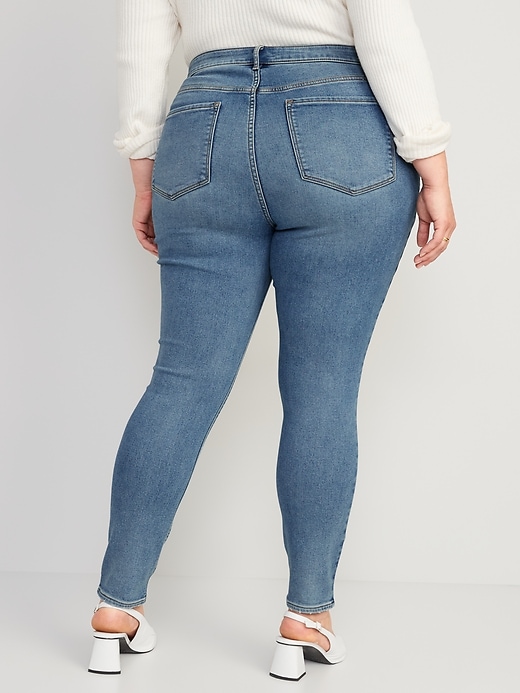 Image number 8 showing, High-Waisted Rockstar Super-Skinny Built-In Warm Jeans for Women