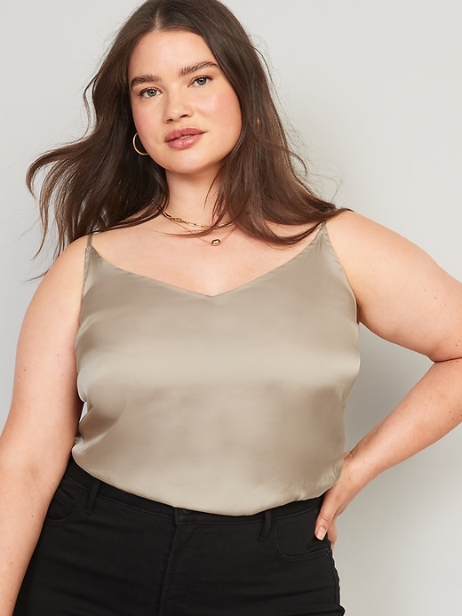 Image number 7 showing, V-Neck Satin Cami Top