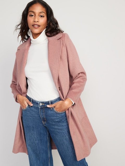 Oversized Soft-Brushed Overcoat for Women