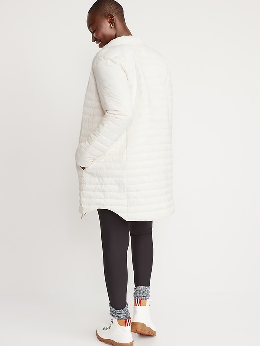 Image number 6 showing, Water-Resistant Quilted Zip-Front Tunic Jacket