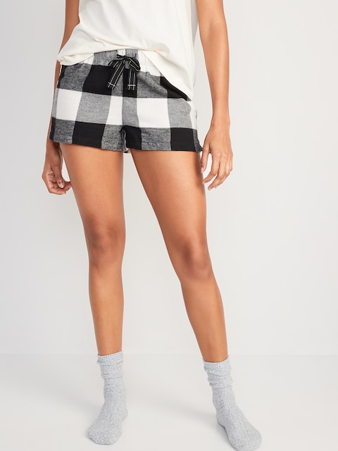 Matching Flannel Pajama Shorts -- 2.5-inch inseam