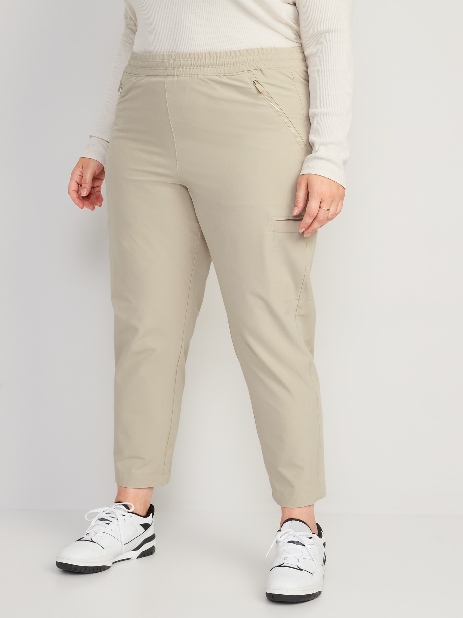 High-Waisted All-Seasons StretchTech Slouchy Taper Cargo Pants for