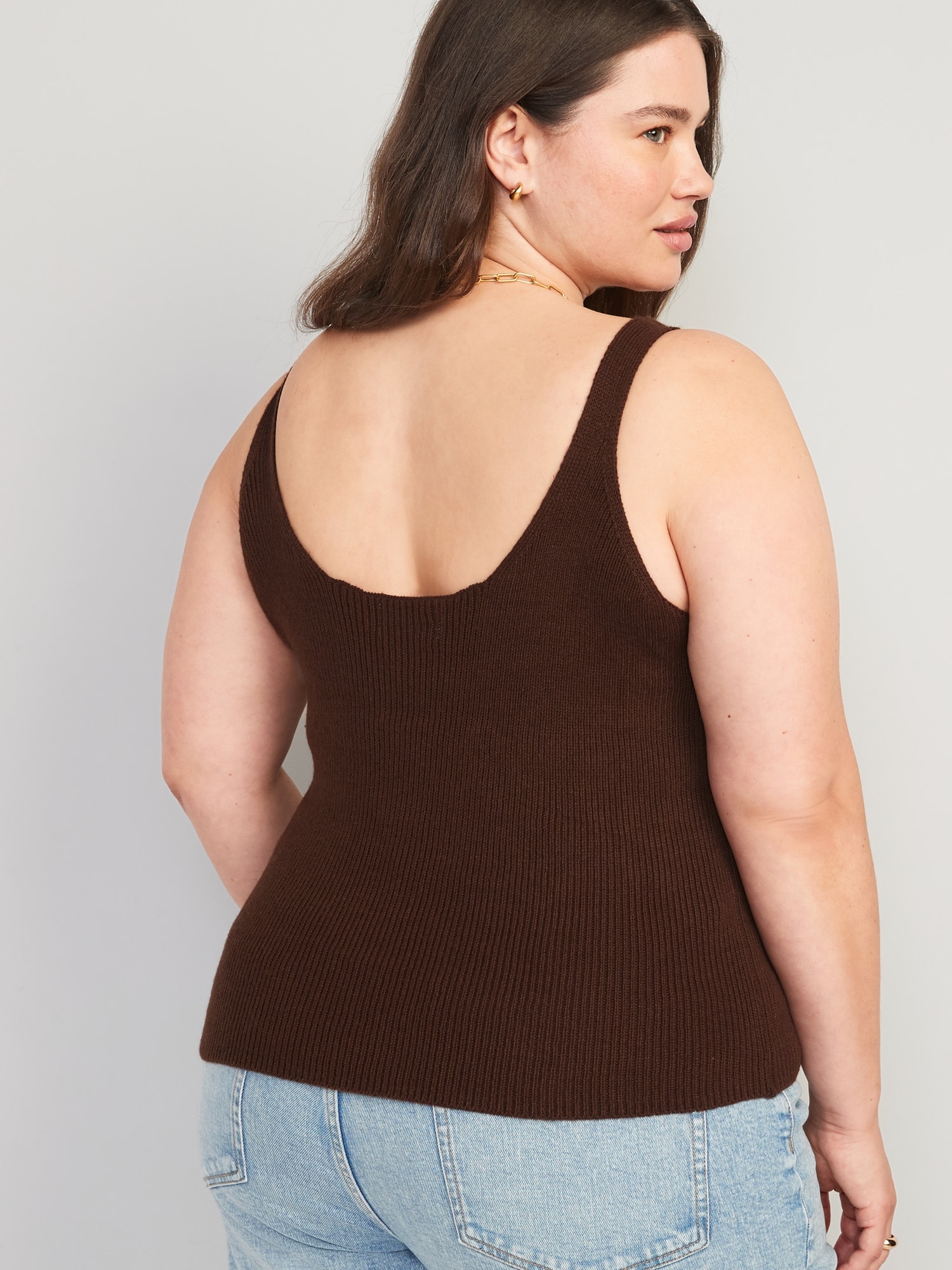 V-Neck Rib-Knit Sweater Tank Top for Women | Old Navy