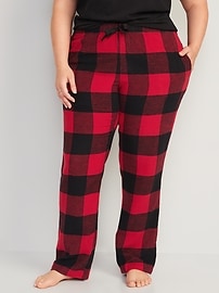 Pantalon de pyjama en flanelle à taille mi-basse pour Femme