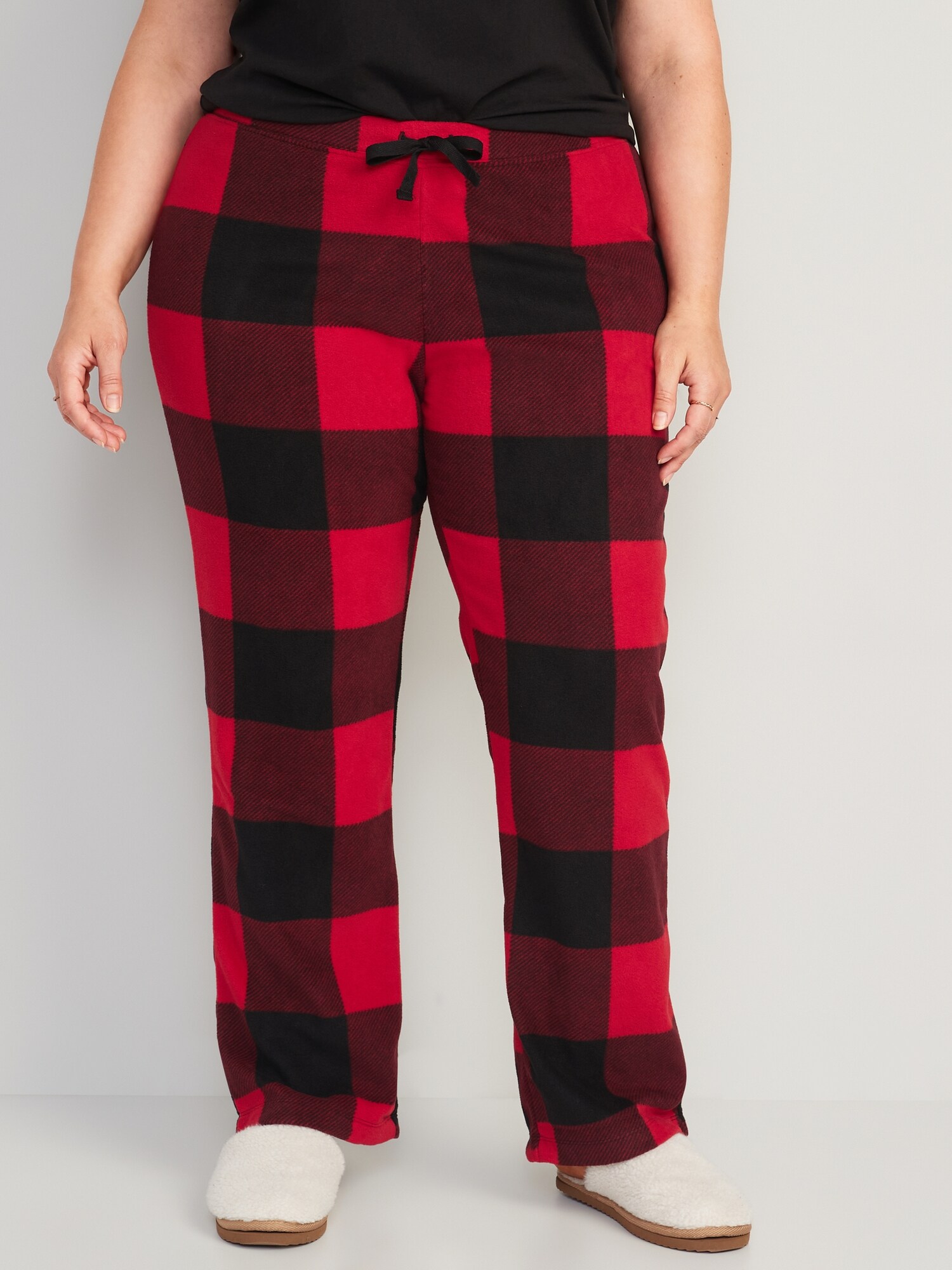 Matching Printed Microfleece Pajama Pants