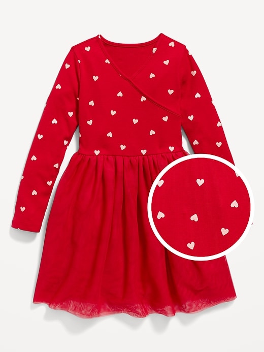 View large product image 1 of 2. Fit & Flare Wrap-Front Tutu Dress for Toddler Girls