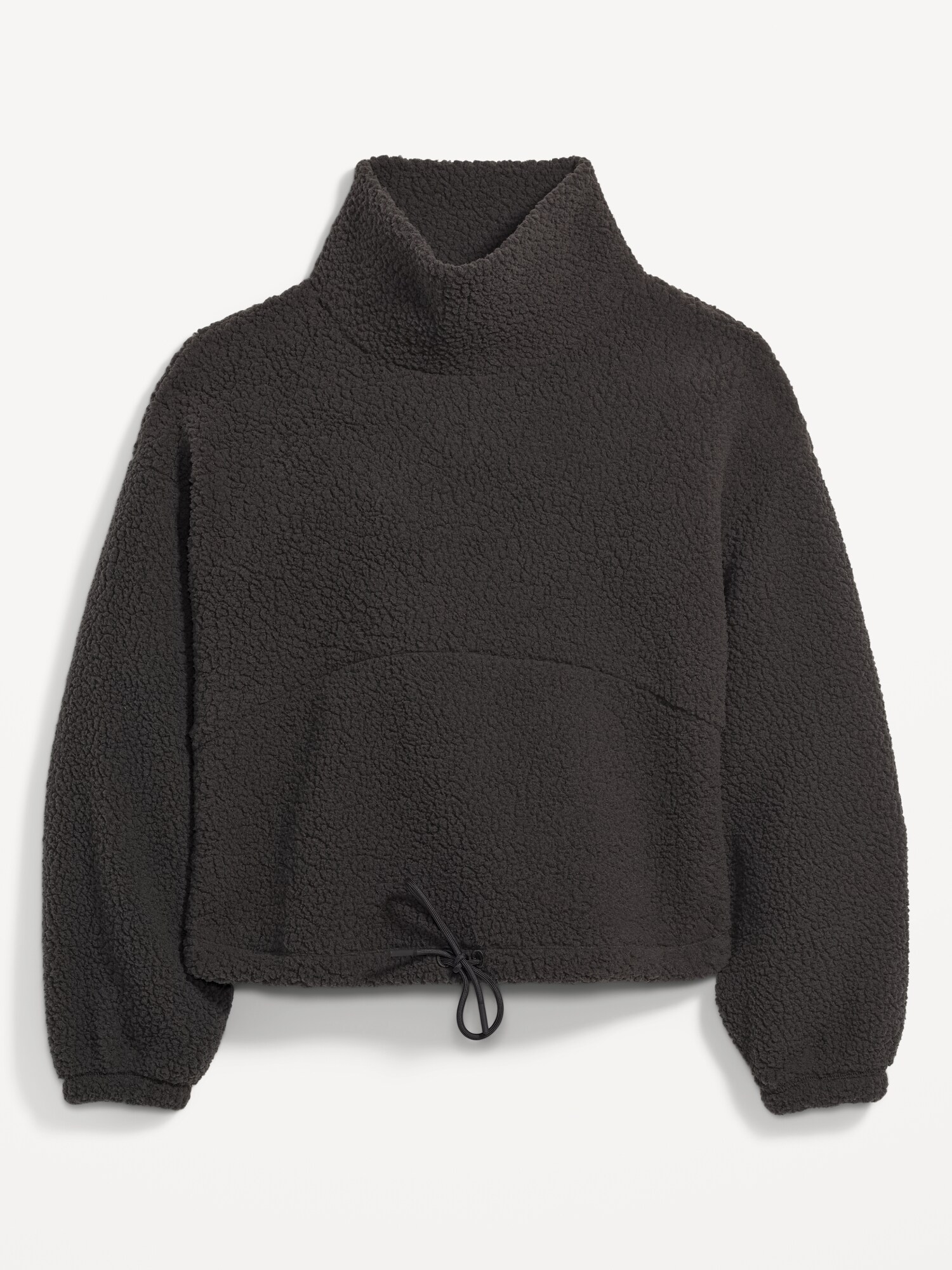 Cropped Sherpa Pullover Turtleneck Sweater for Women | Old Navy