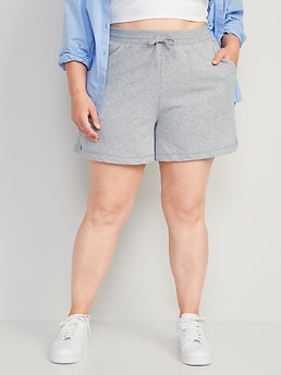 Extra High-Waisted French-Terry Sweat Shorts for Women -- 5-inch inseam