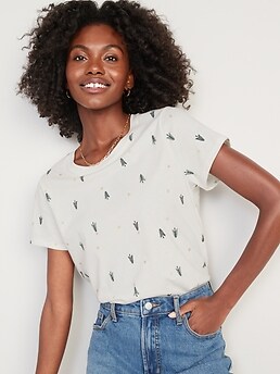 EveryWear Holiday Printed T-Shirt for Women