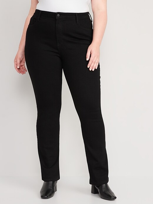 Image number 7 showing, High-Waisted Kicker Boot-Cut Black Jeans
