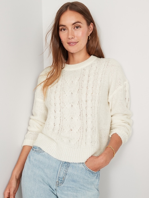 View large product image 1 of 1. Cable-Knit Sweater for Women
