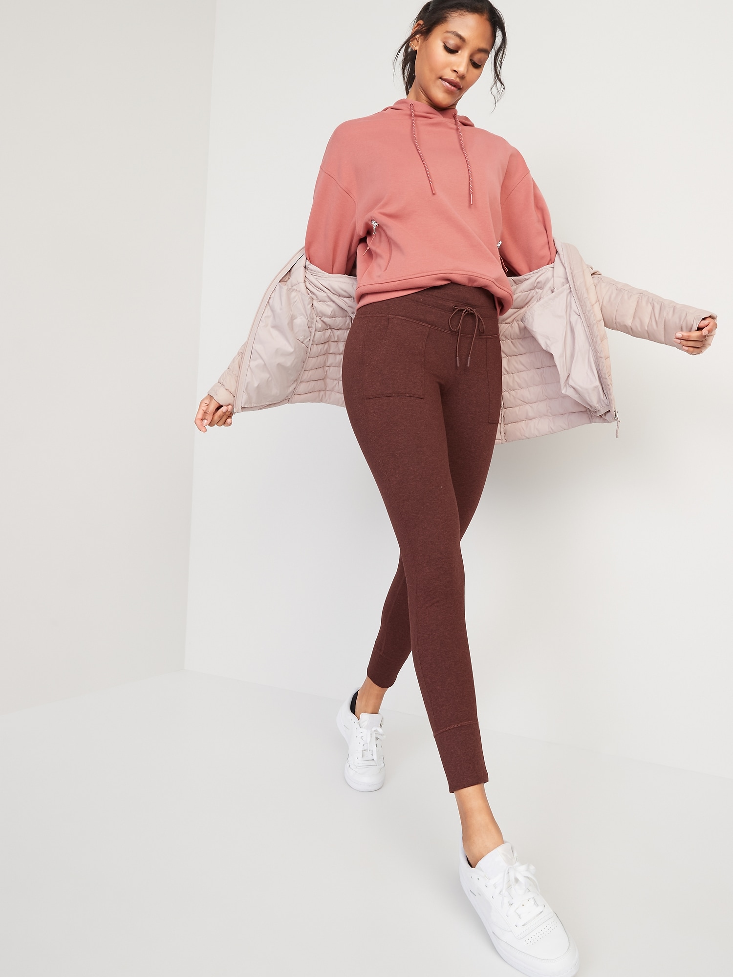 HighWaisted CozeCore Jogger Leggings for Women Old Navy