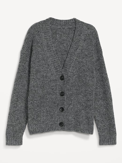Image number 4 showing, Mélange Cozy Shaker-Stitch Cardigan Sweater for Women