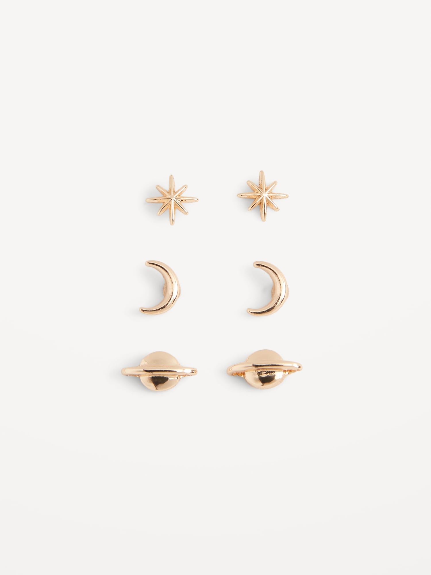 Navy hot sale gold earrings