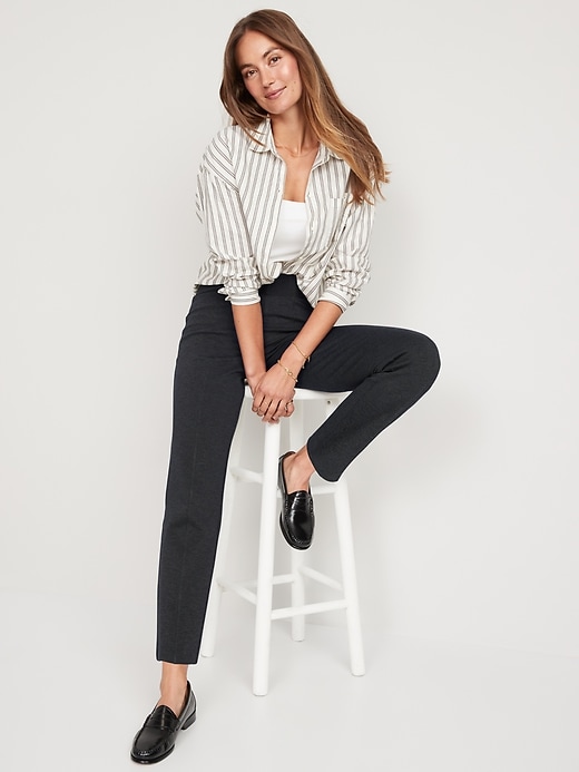 Image number 3 showing, Extra High-Waisted Stevie Straight Ankle Pants