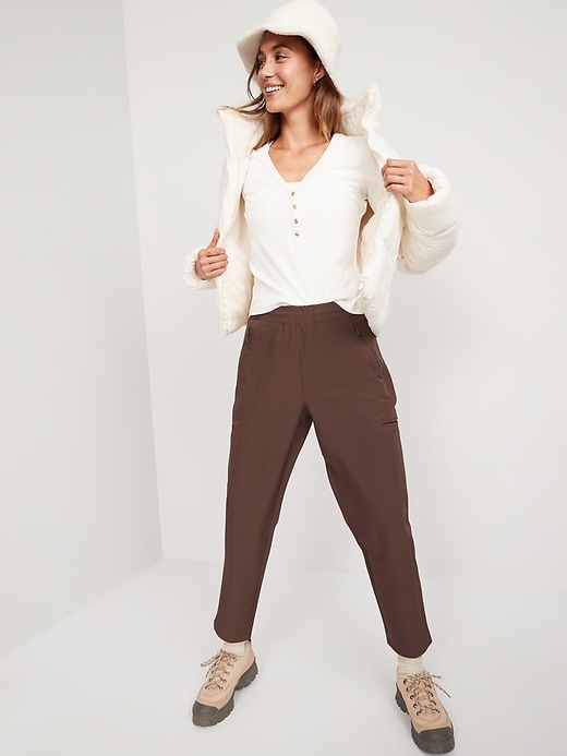 Image number 3 showing, High-Waisted All-Seasons StretchTech Slouchy Taper Cargo Pants