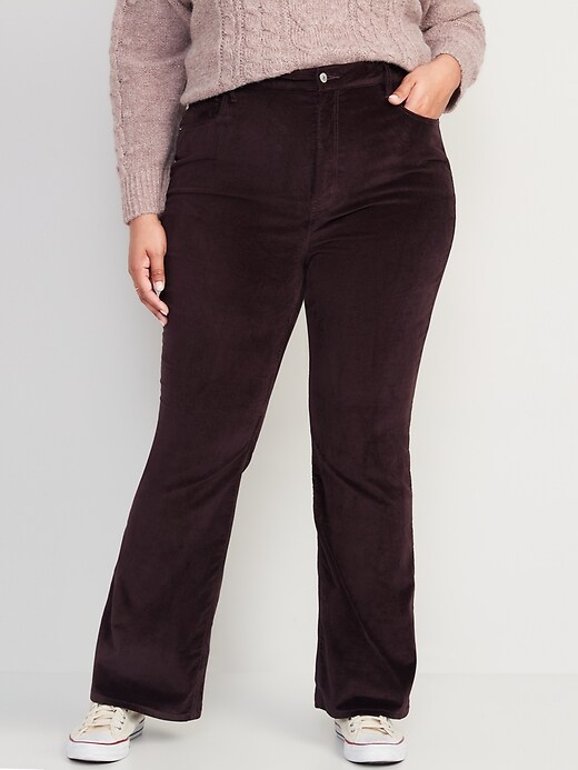 Image number 7 showing, Higher High-Waisted Velvet Flare Pants for Women