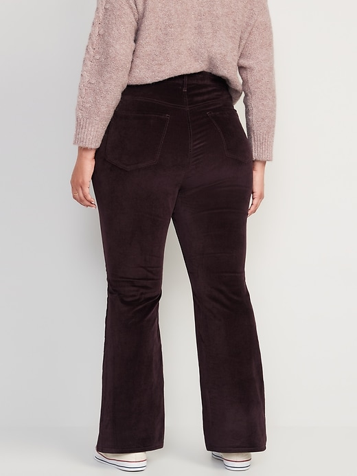 Image number 8 showing, Higher High-Waisted Velvet Flare Pants for Women