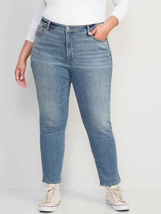 Image number 7 showing, High-Waisted OG Straight Built-In Warm Ankle Jeans