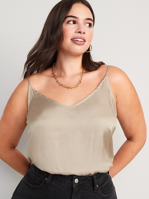 Image number 5 showing, V-Neck Satin Cami Top